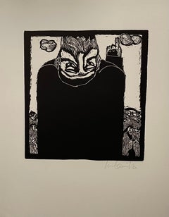 Lateinamerikanische Judaica Konzeptuelle chassidische Kunst Moderner Holzschnitt Luis Camnitzer