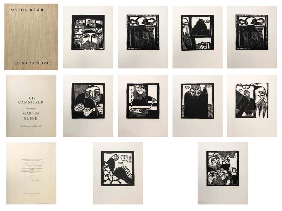 Luis Camnitzer Illustrates Martin Buber Portfolio, 10 Signed Woodcut Prints 1970