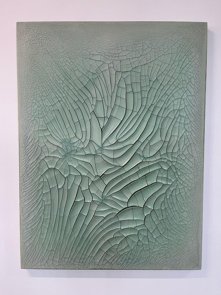 Vortex 30, Arte contemporanea, Pittura astratta, 21° secolo - Abstract Painting Grigio di Luis Carrera-Maul