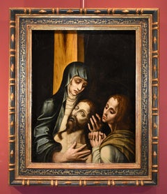 Used Pietà Saint John De Morales Paint Oil on table 16/17th Century Old master 