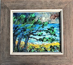 Spanish Seascape acrylic on board painting landscape