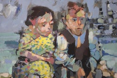 "Children and War" Impressionist Figurative Abstract Painting