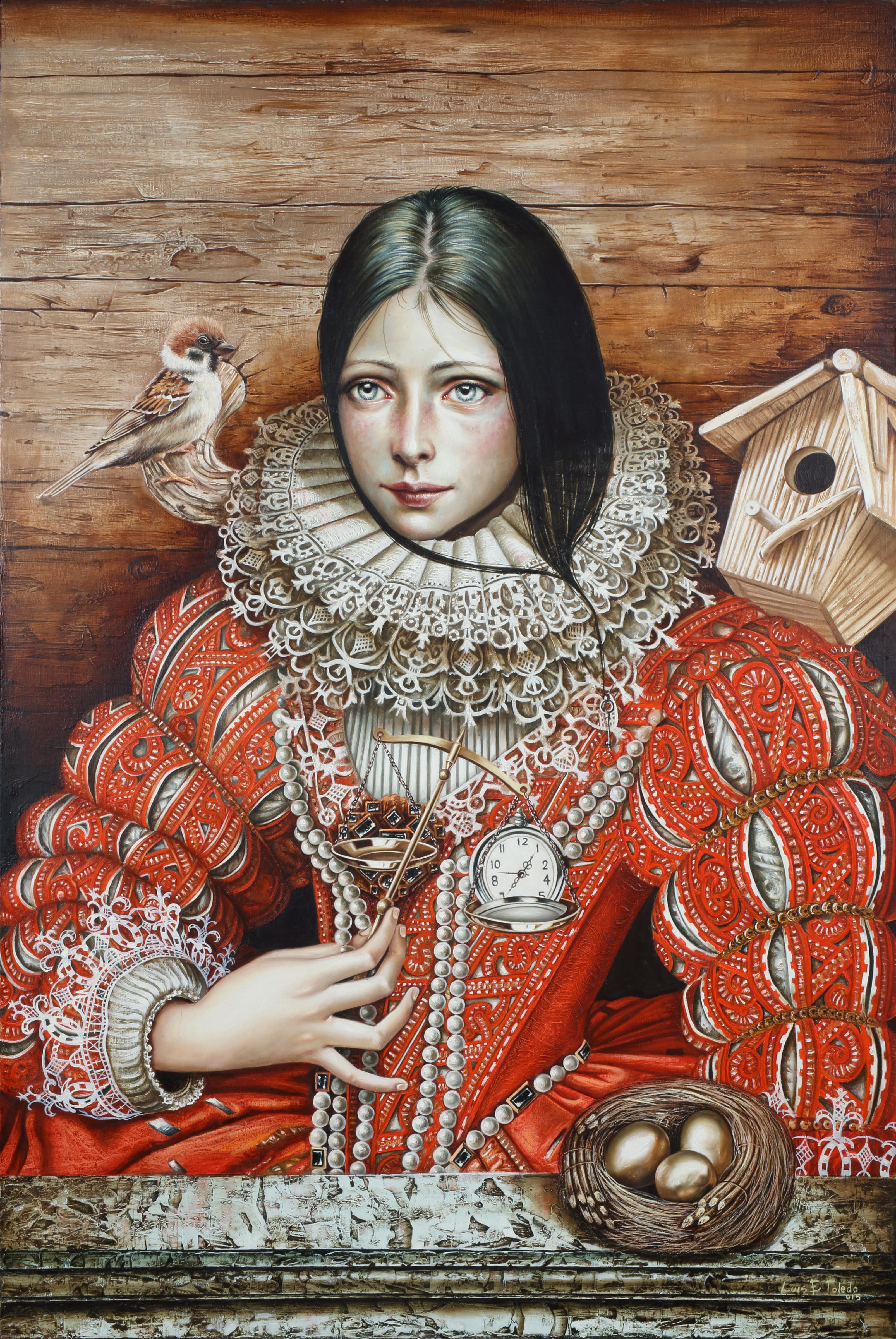 Luis Enrique Toledo del Rio Portrait Painting - Time of the golden birth