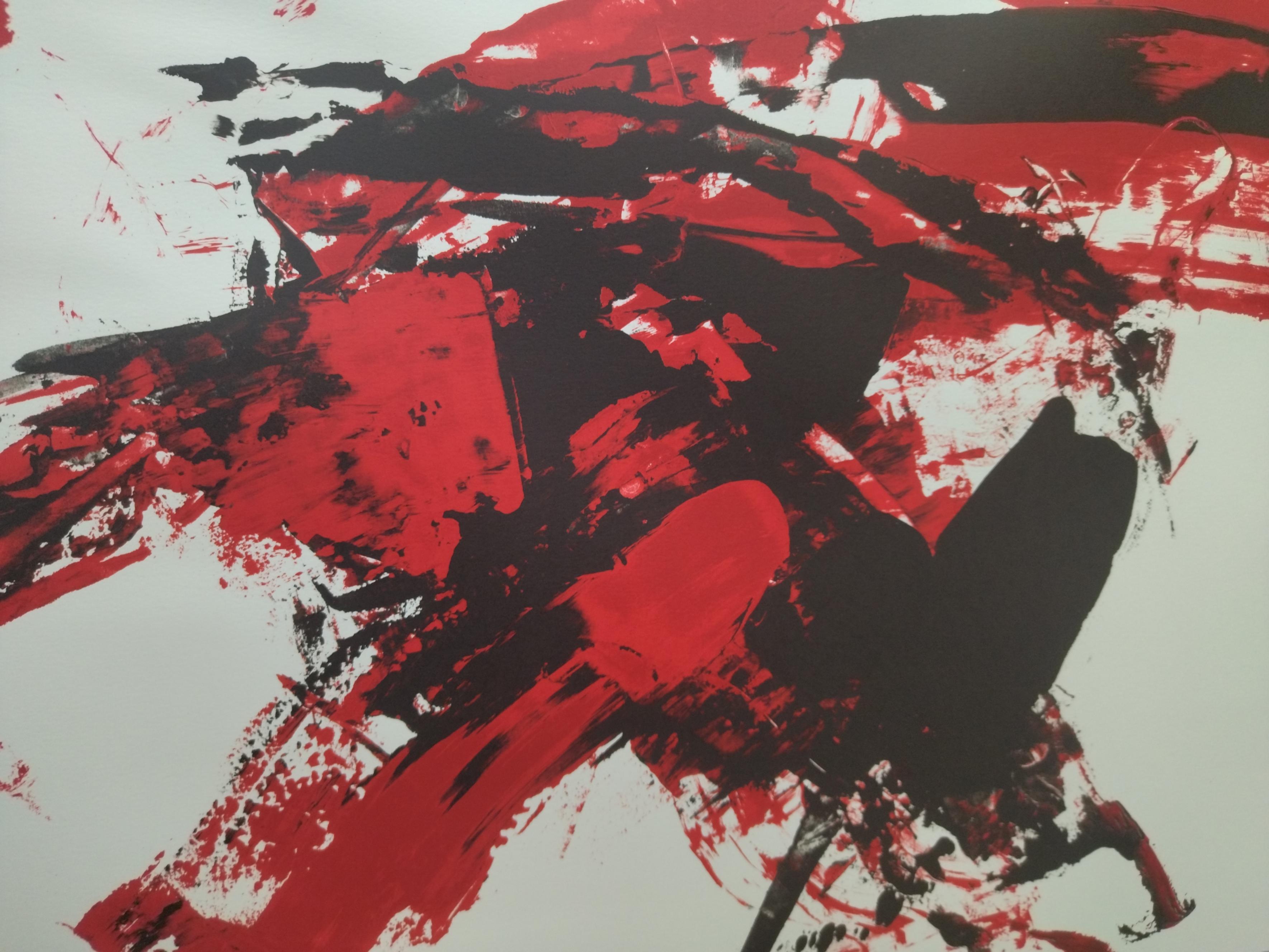 Feito 74 rosso. nero. Rojos. Serigrafia. serie de 35 in vendita 1
