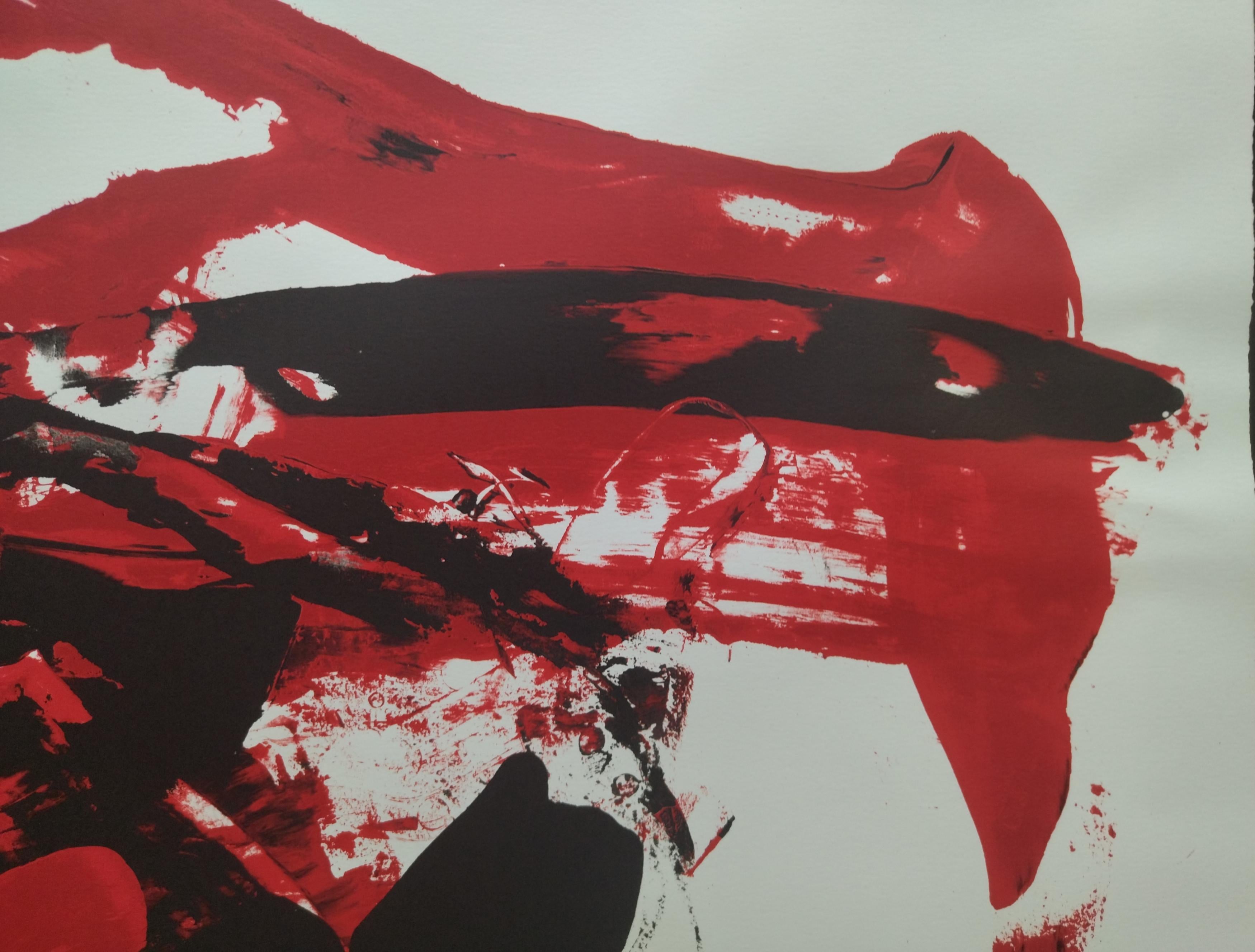 Feito 74 rosso. nero. Rojos. Serigrafia. serie de 35 in vendita 2