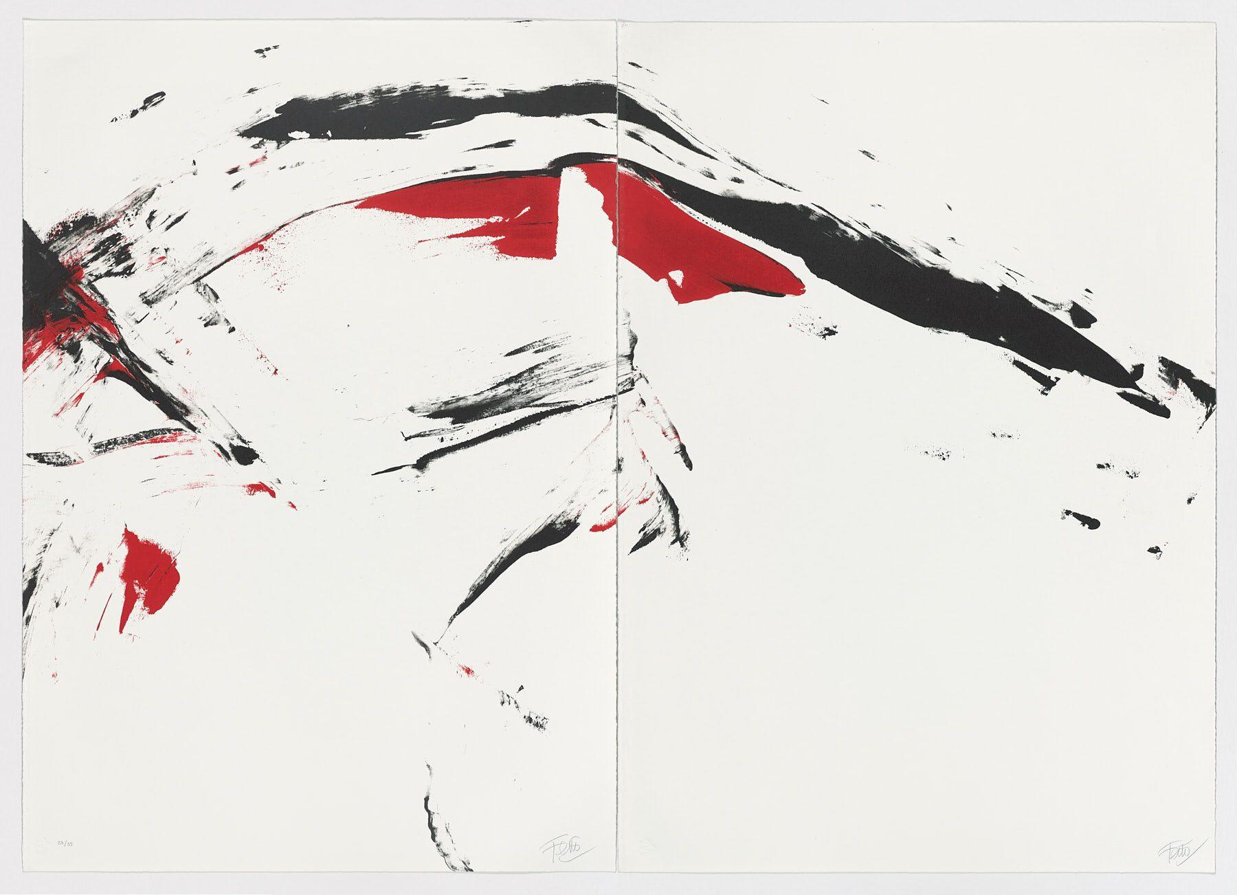Abstract Print de Luis Feito López - Artista español firmado edición limitada impresión de arte original litografía abstracta n67