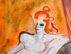 „Actress“ – Horizontal-expressionistische Malerei.