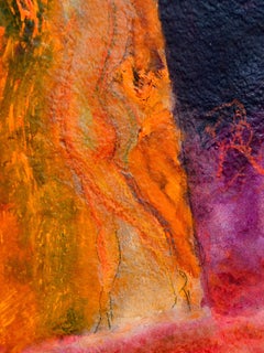 "Carnival in Rio" - Colorful horizontal expressionist painting.