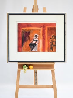 Models in red light disctrict- Luis Filcer - expressionist - Mexican