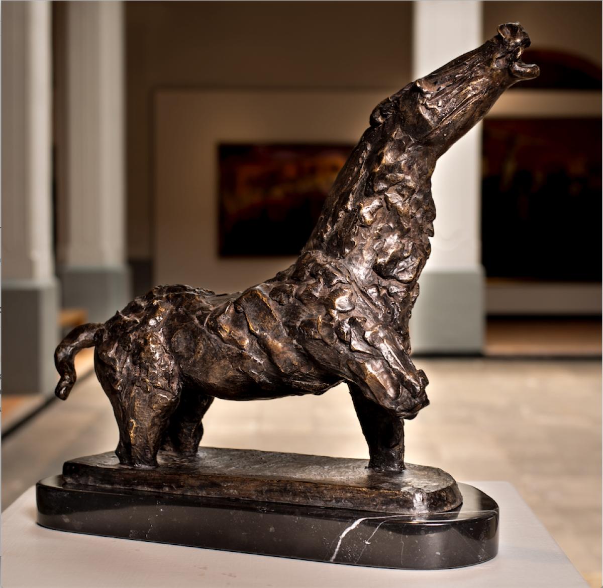 Luis Filcer Figurative Sculpture – ""Stallion"" - Bronzeskulptur eines Pferdes.