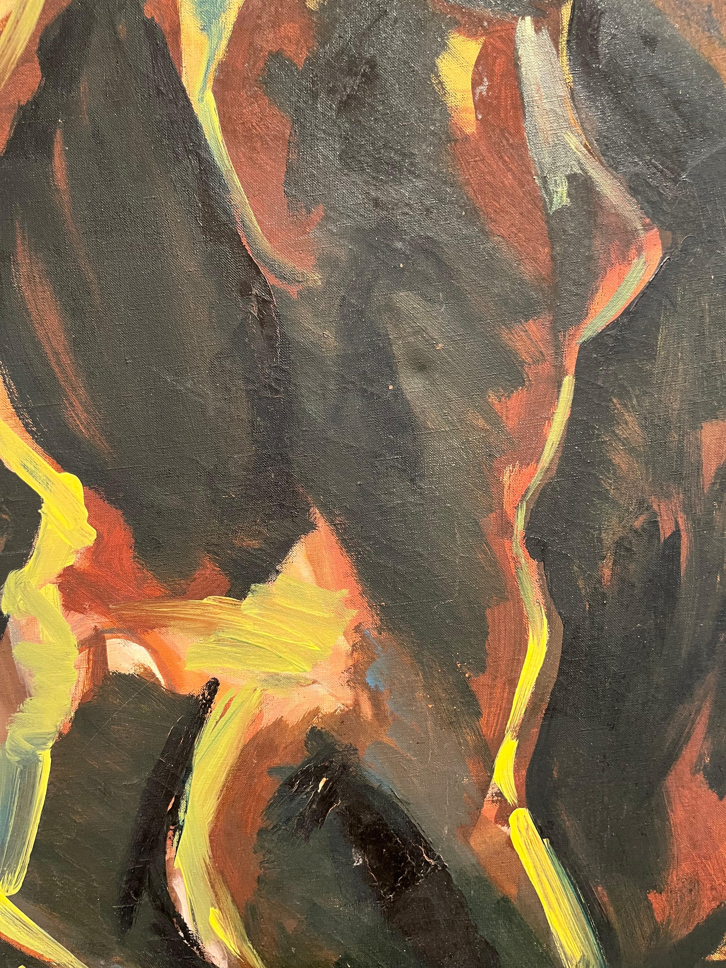 Figura, colorata, torso, figurale - Painting di Luis Frangella
