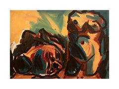 Figures (Head and Torso), figural, painterly, colorful