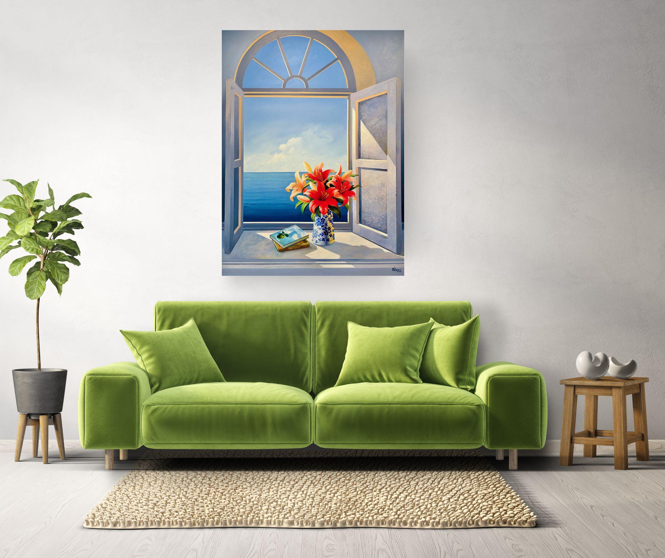 Esta excepcional obra de arte está actualmente expuesta y a la venta en la Galería de Arte Contemporáneo Signet y en Internet.

Luis Fuentes da vida a la tranquila elegancia del Mediterráneo en este impresionante bodegón. Pintada al óleo, la pieza