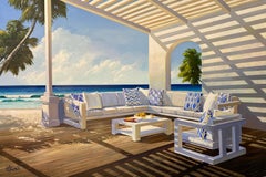 Terrace - Original oil painting - Seascape