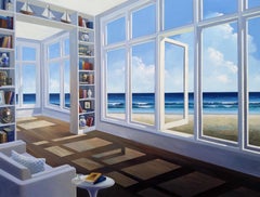 View of the Ocean interior seascape oil painting contemporary realism modern 
