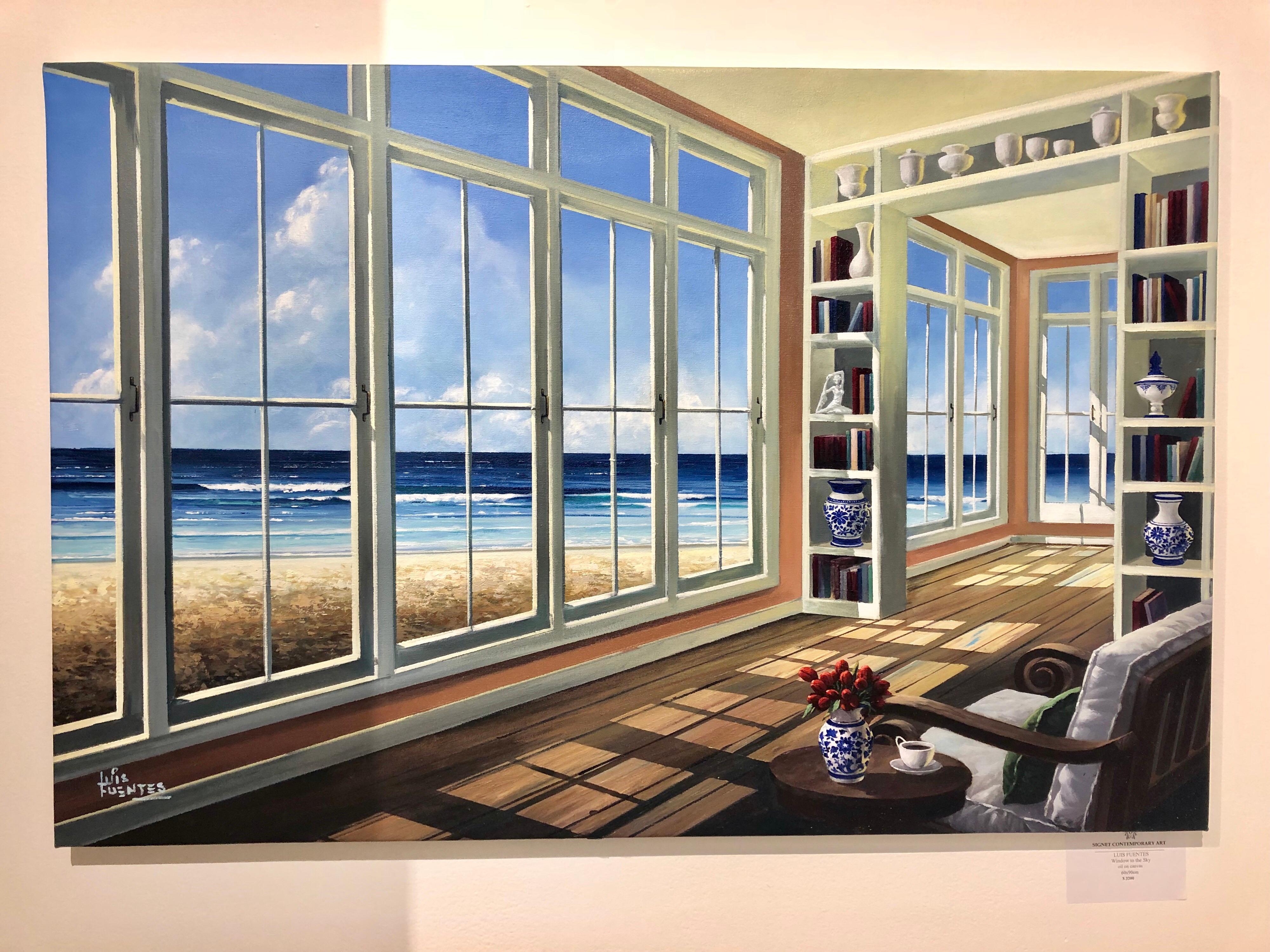 Windows to the sky   original Sea Landscape painting - Painting by Luis Fuentes