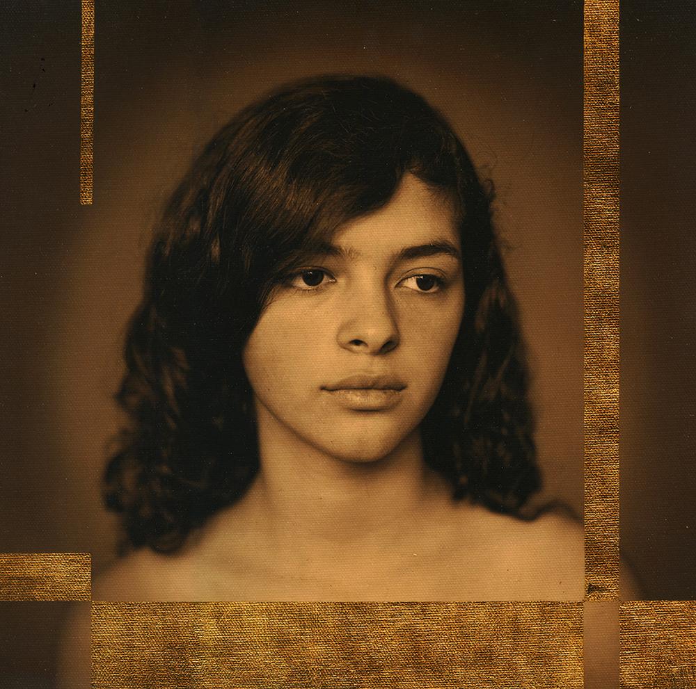 "Mobius (Coral)" - photograph portrait, gold, sepia