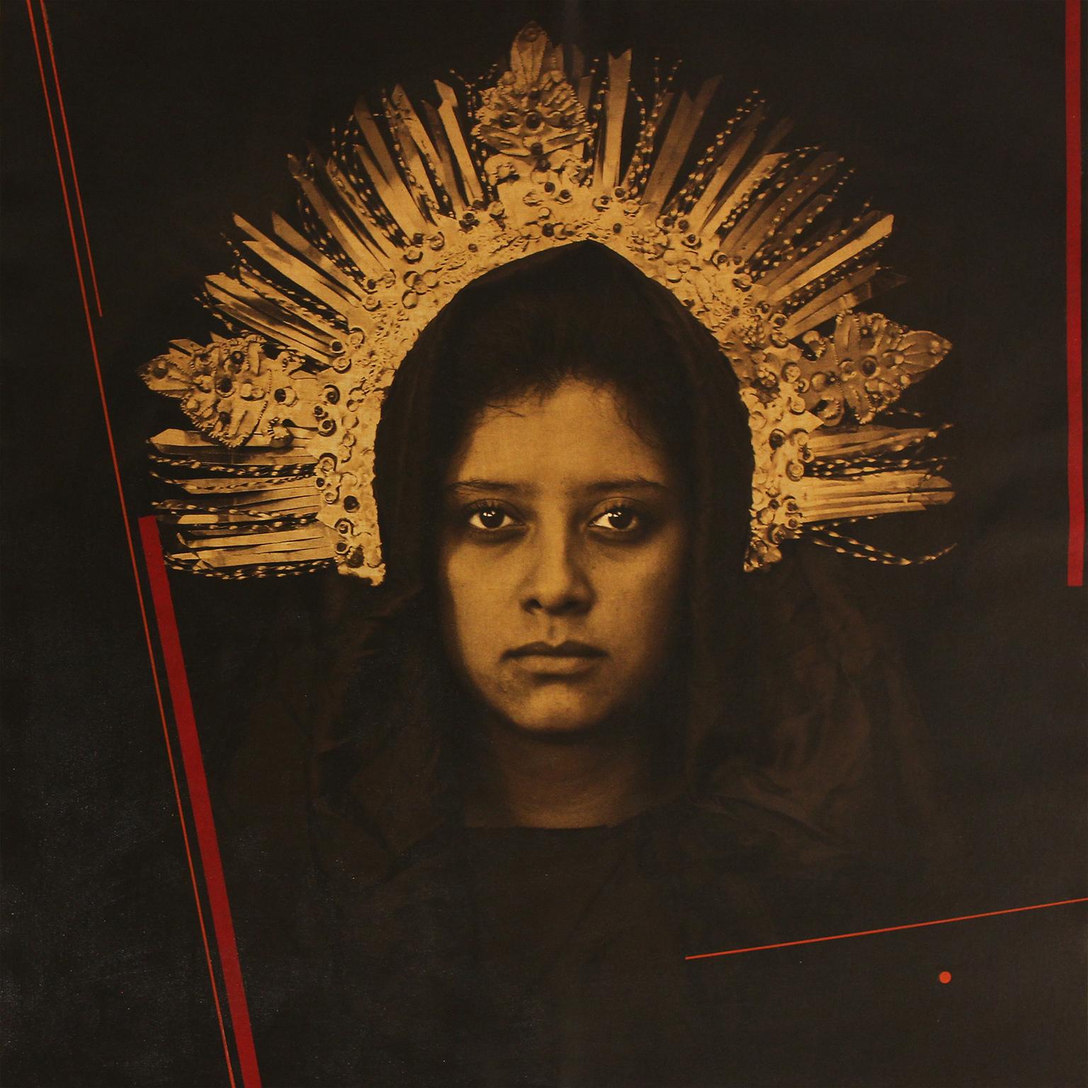 Luis Gonzalez Palma Portrait Photograph - "Mobius - Virginal" photograph on canvas, woman with crown