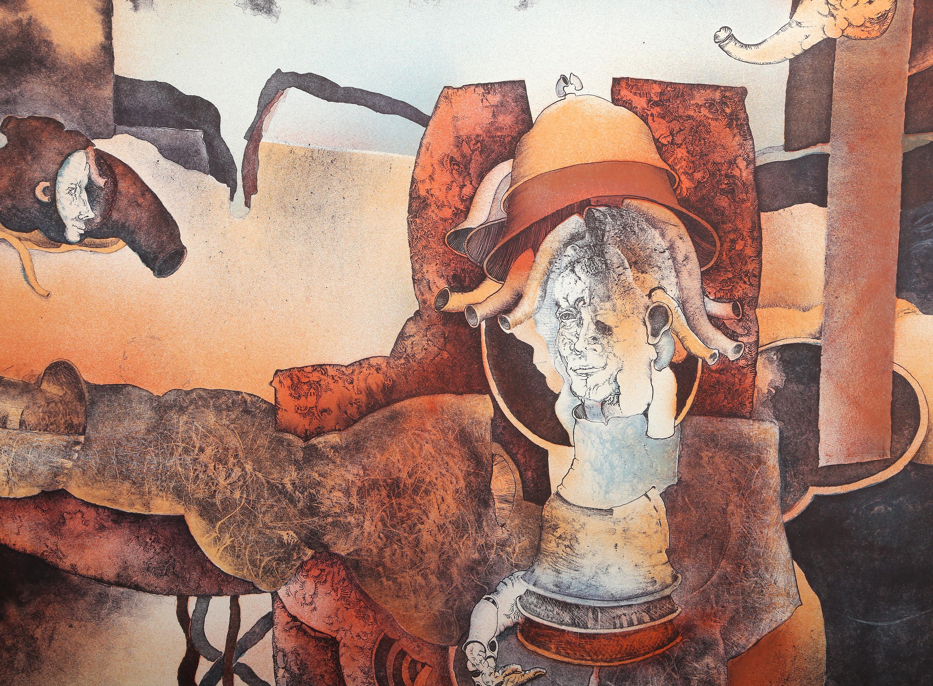 El Curendero, Surrealist Lithograph by Luis Granda For Sale 1