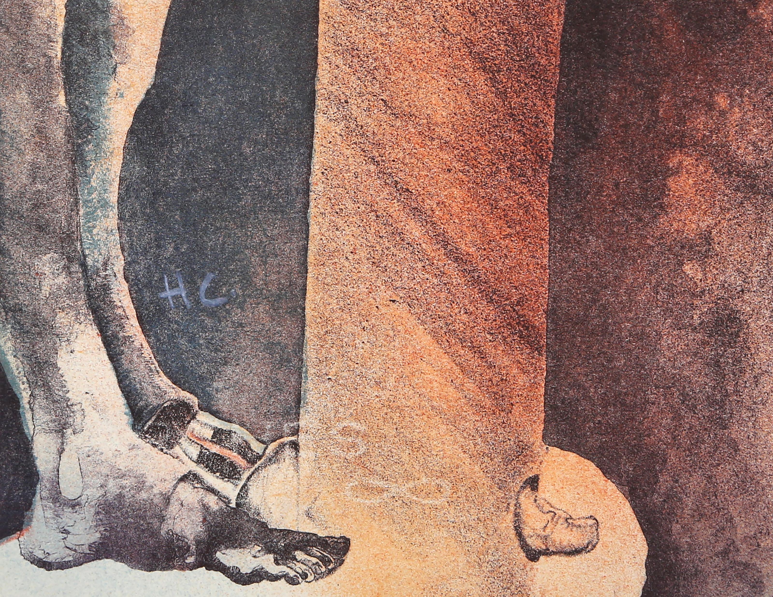 El Curendero, Surrealist Lithograph by Luis Granda For Sale 2