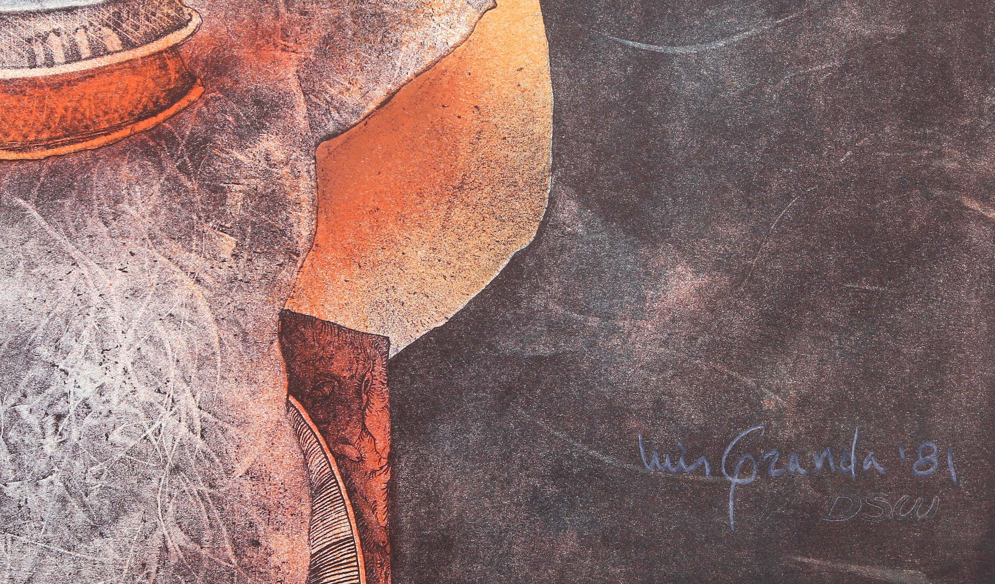 El Curendero, Surrealist Lithograph by Luis Granda For Sale 3