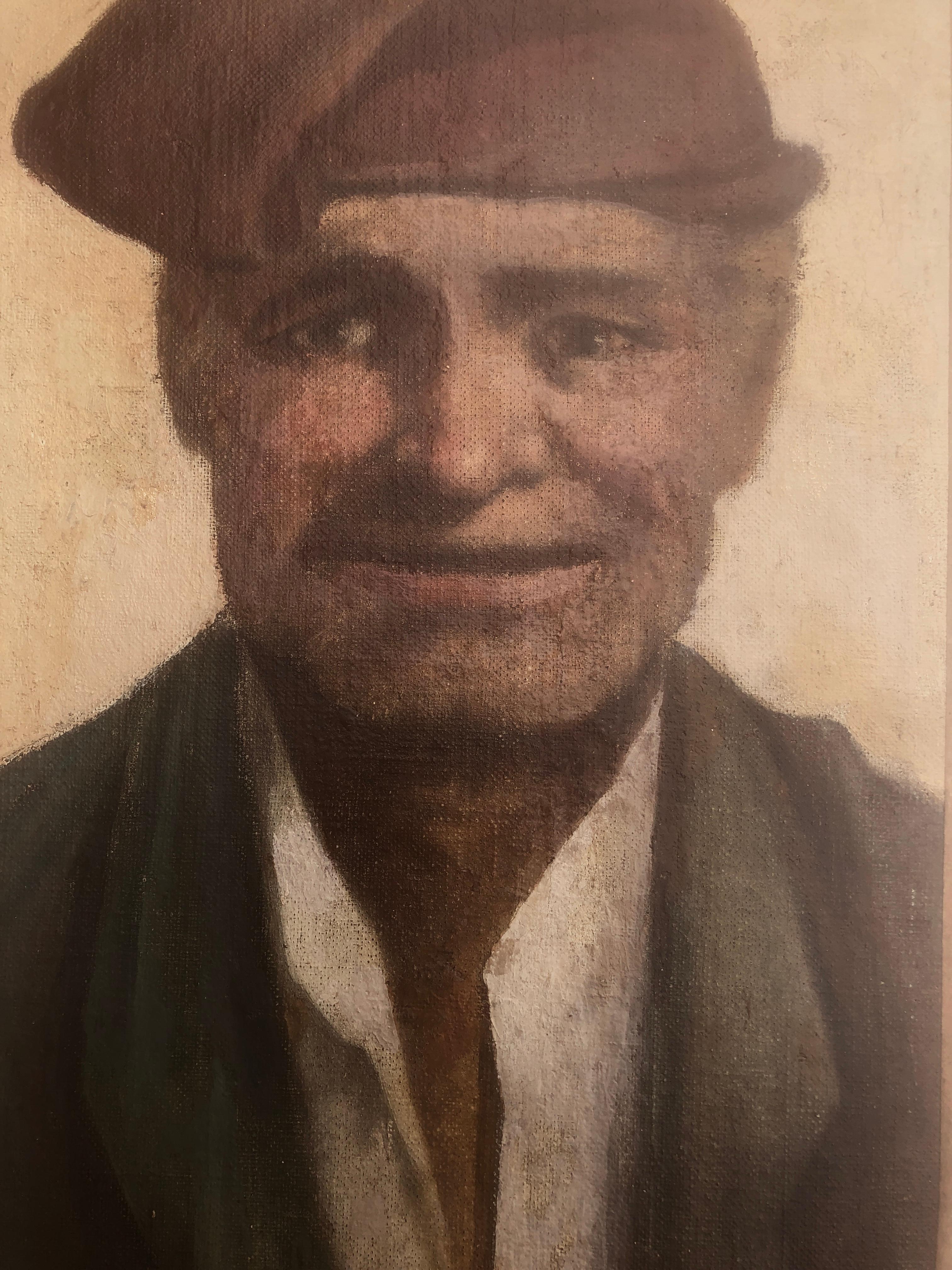 Contadino catalano olio su tela pittura spagnola in vendita 2
