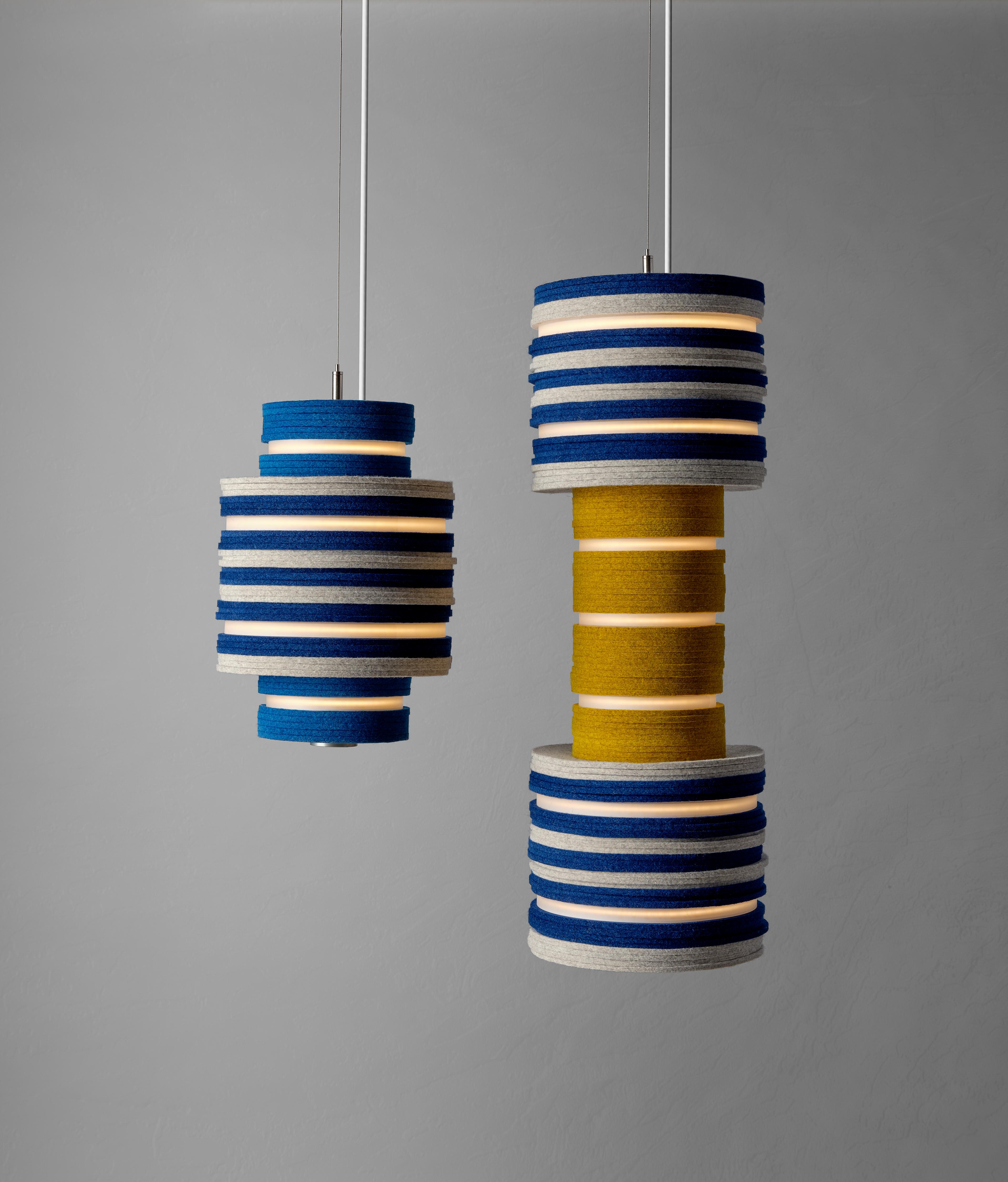 Contemporary Luis, Hanging Light in Felt, Wisse Trooster in Stackabl, Canada, 2022 For Sale
