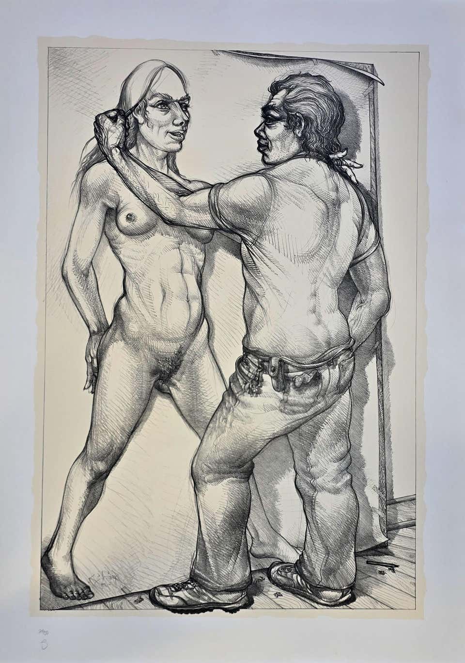 Artist and Model (Landfall Press, Chicano, Figurative, Portrait, ~45% OFF)