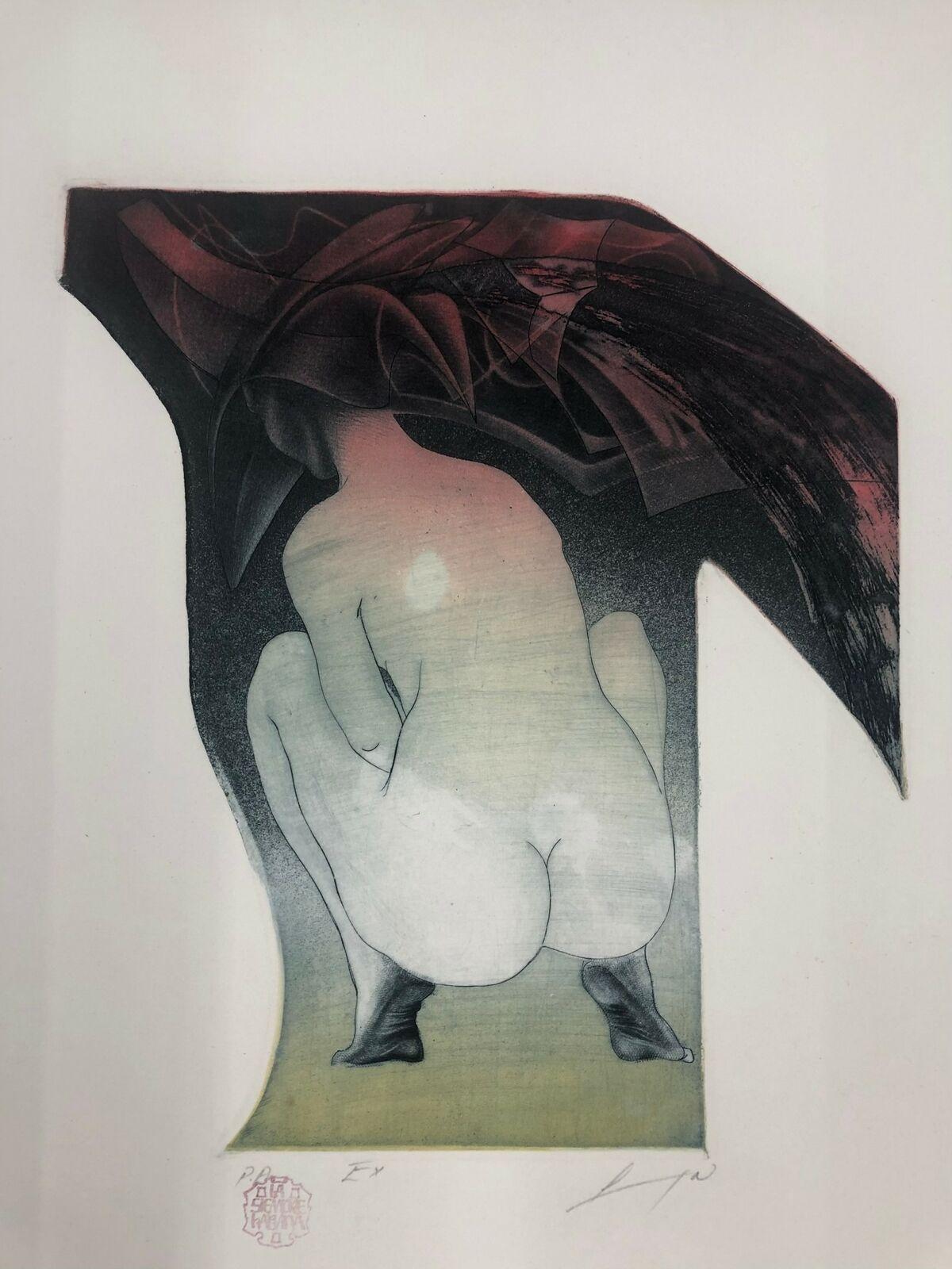 "Luis Lara (Mexico, 1972)
'Extasis', 2001
mezzotint on paper Velin Arches 300 g.
17.4 x 15.8 in. (44 x 40 cm.)
Edition of 3
ID: LAL-101"