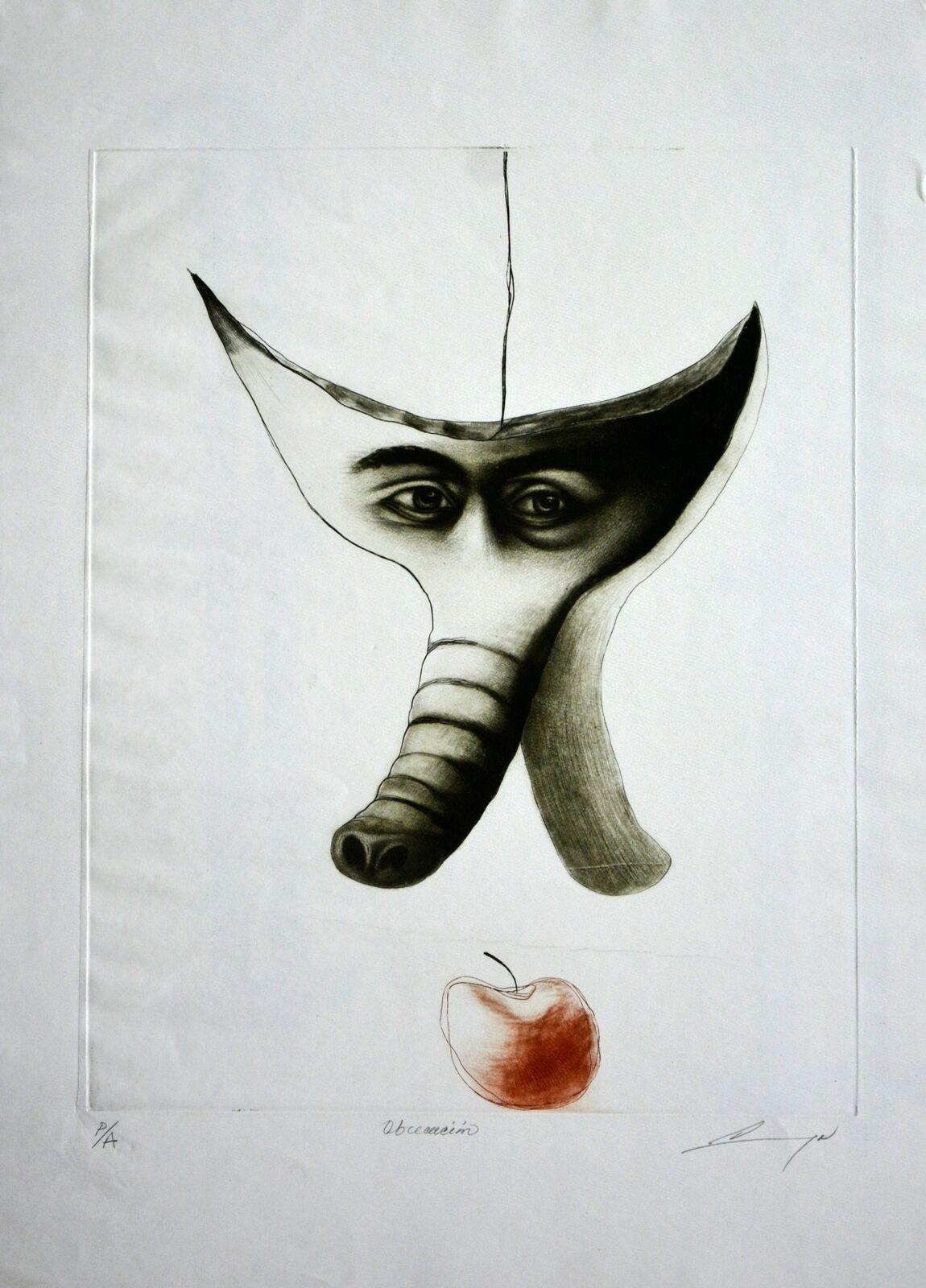 Luis Lara, ¨Obsecacion¨, 2000, Mezzotinto, 26x18,9 in