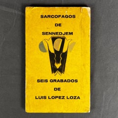 Luis López Loza "Sarcófagos de Sennedjem" Book With 6 Engravings