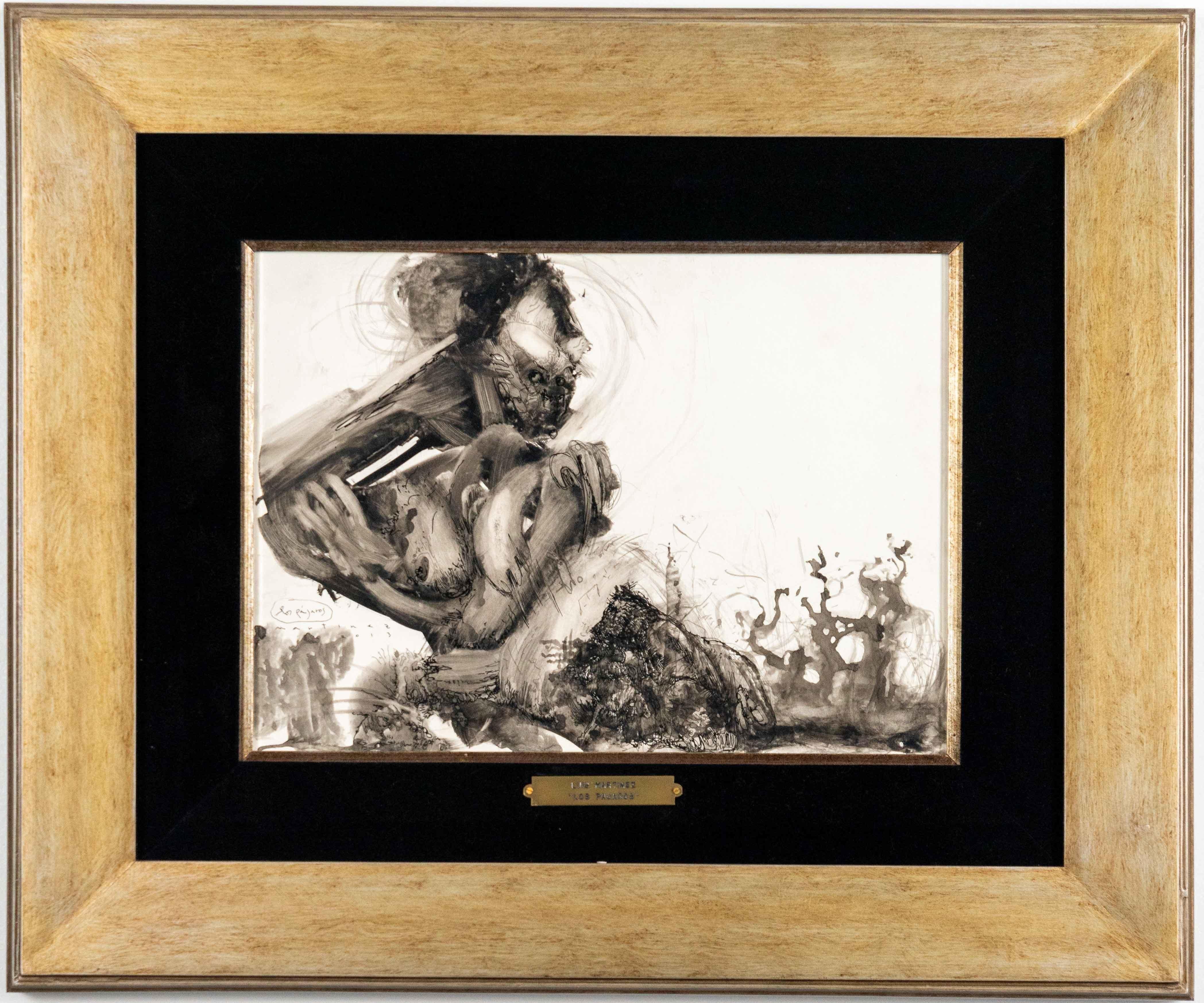 Los pájaros – Painting von Luis Martinez
