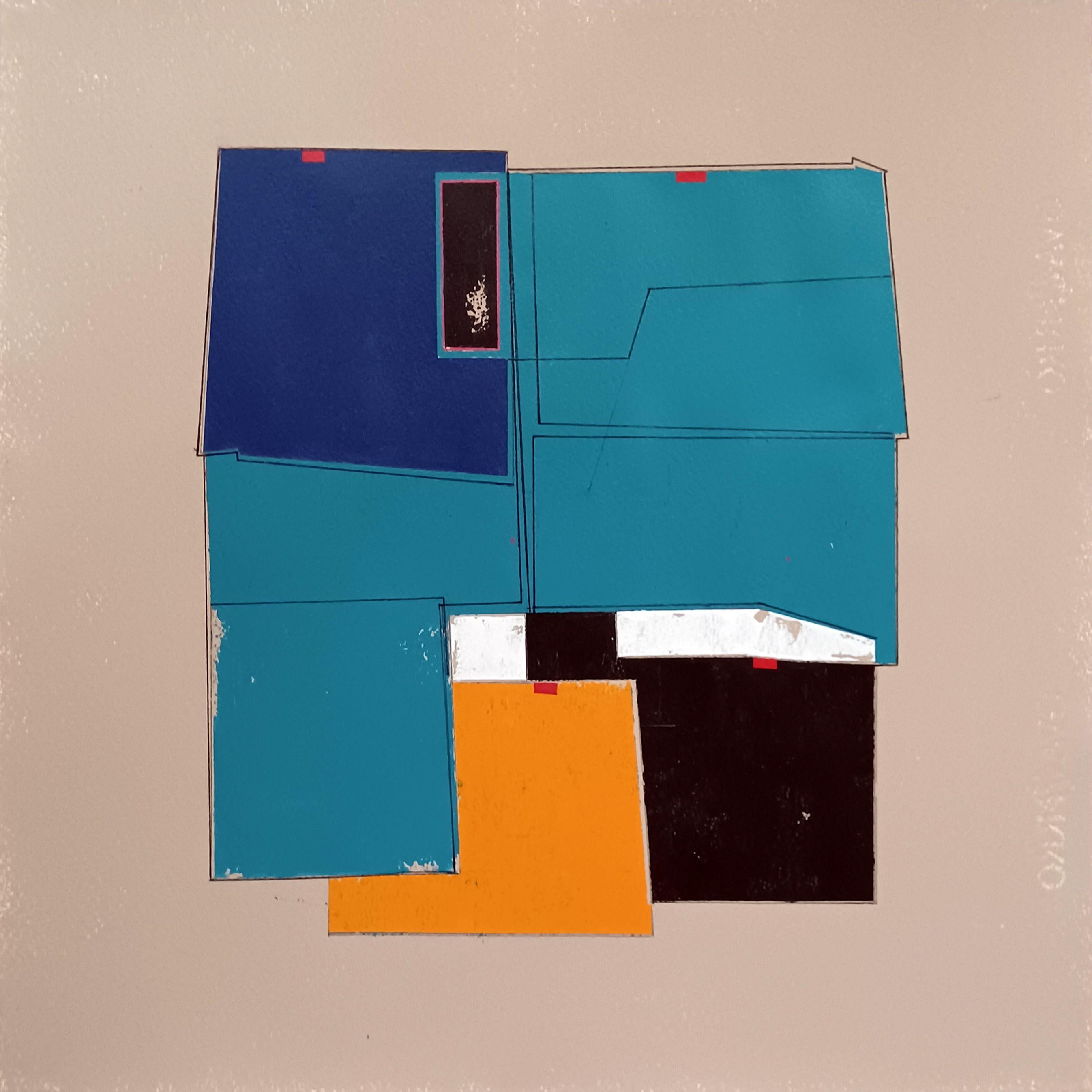 Luis  Medina Abstract Painting – 6721b, Gemälde, Acryl auf Papier