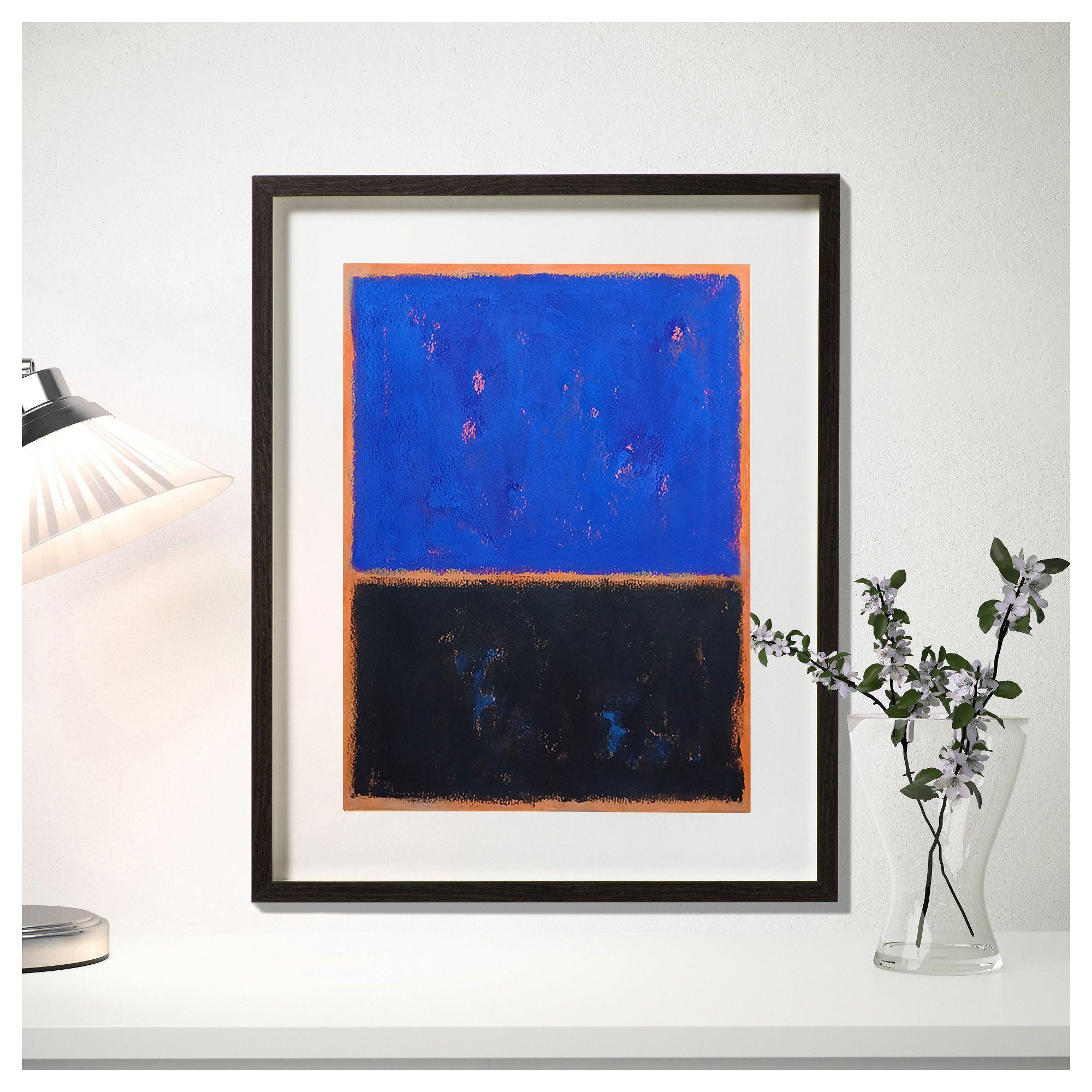 Schwarz und Blau II, Gemälde, Acryl auf Papier im Angebot 1