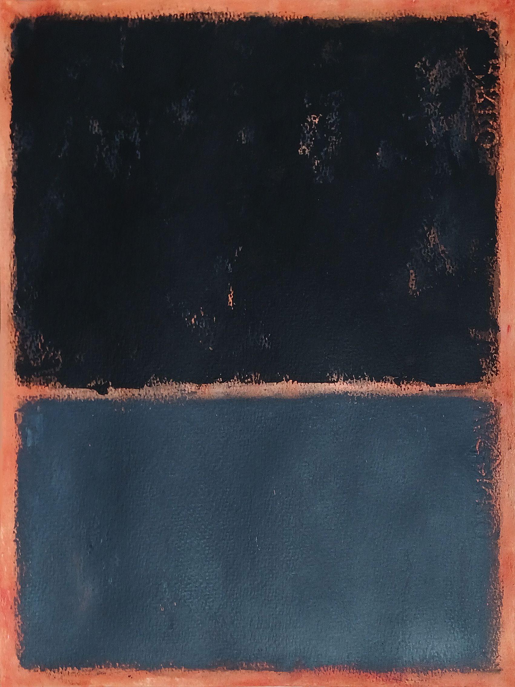 Schwarz und Grau II, Gemälde, Acryl auf Papier