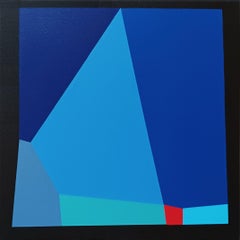 Blauer Raum II, Gemälde, Acryl auf Leinwand