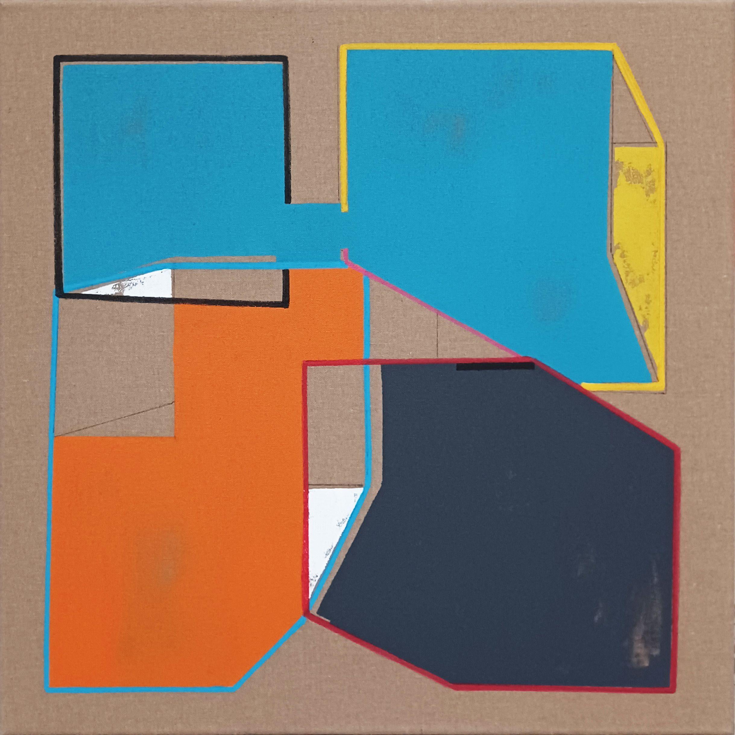 Abstract Painting di Luis  Medina - Spazi confluenti 3, Pittura, Acrilico su tela