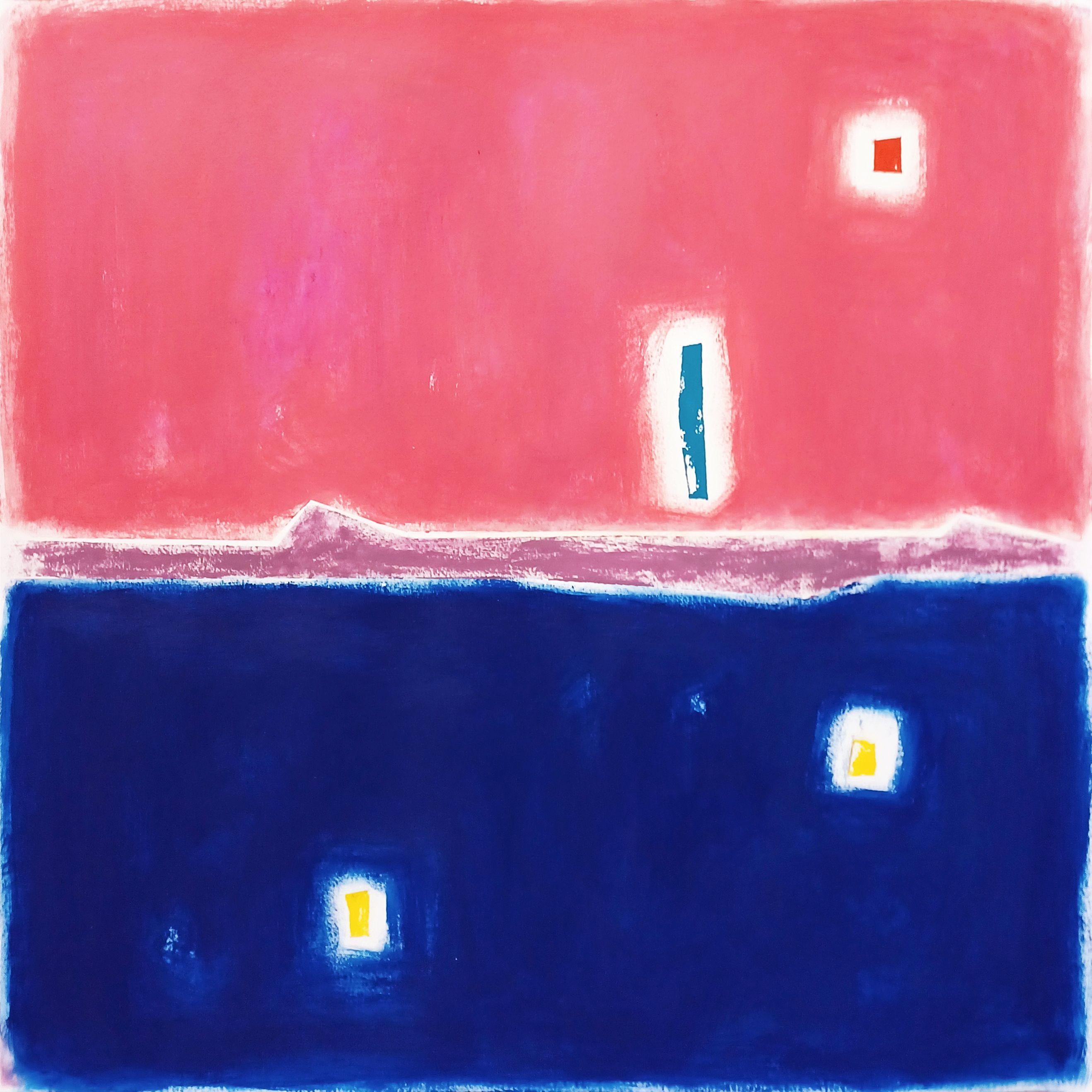 Dawn sea, Gemälde, Acryl auf Papier