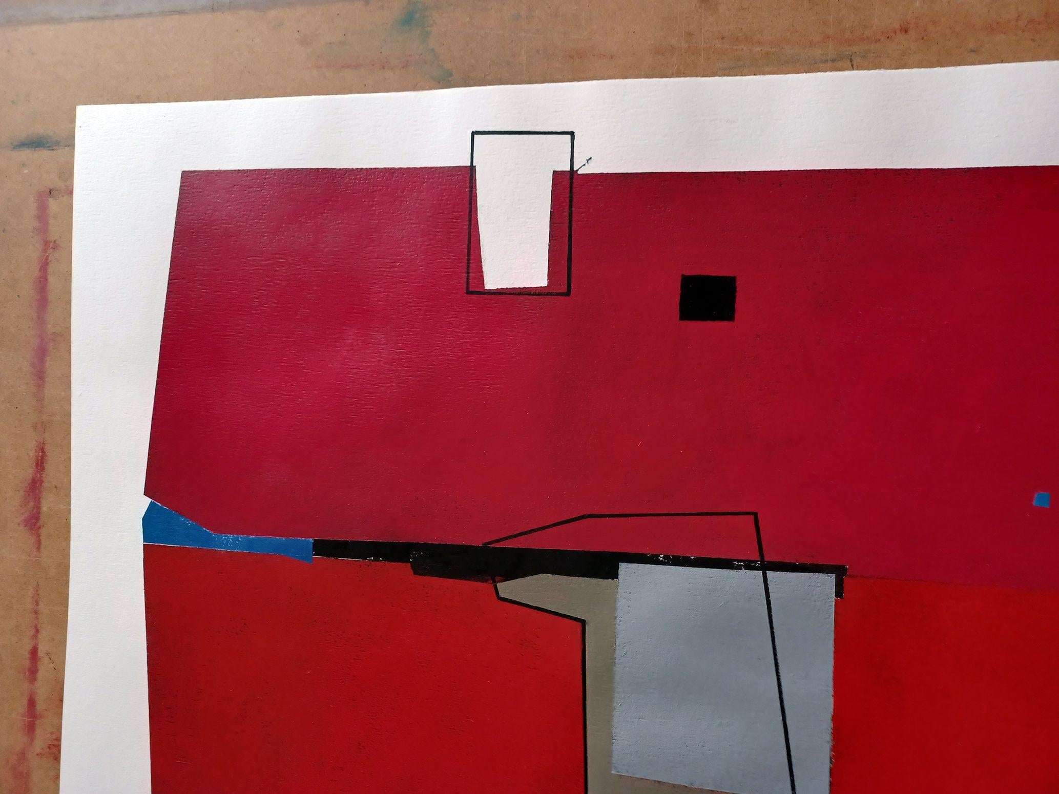 E 2c, Pittura, Acrilico su carta - Painting Astratto di Luis  Medina