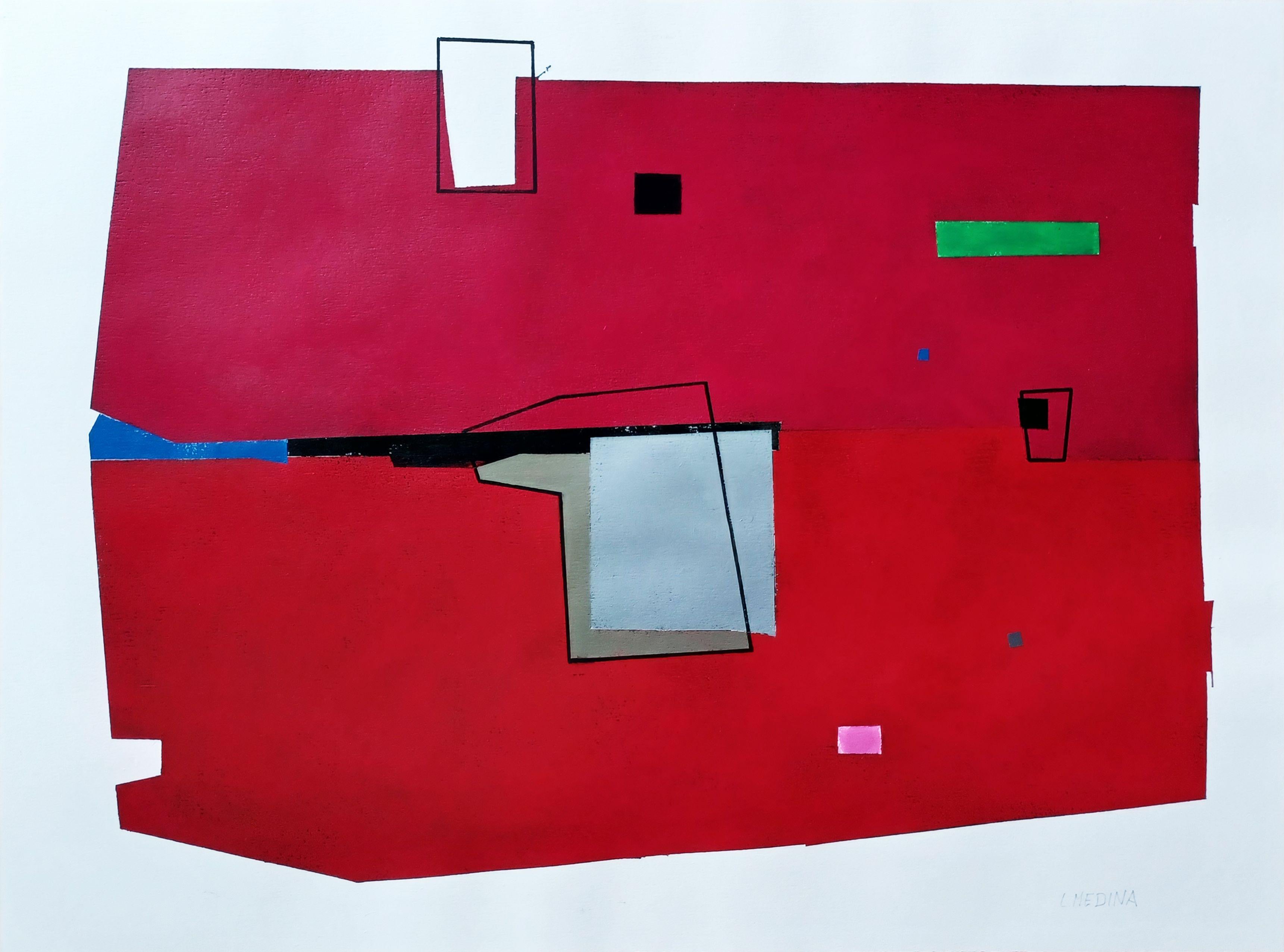 Abstract Painting di Luis  Medina - E 2c, Pittura, Acrilico su carta