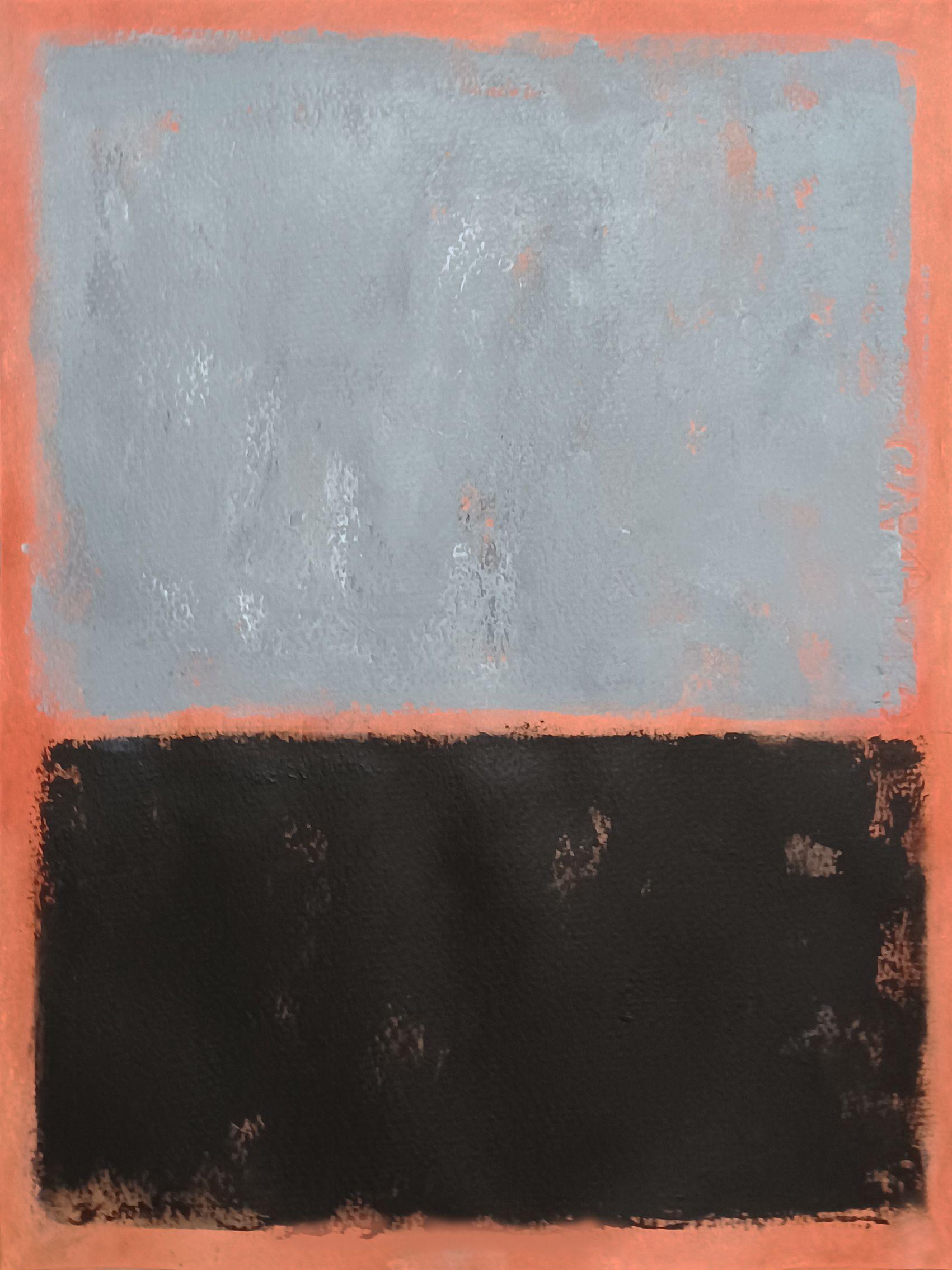 Grau und Schwarz, Gemälde, Acryl auf Papier