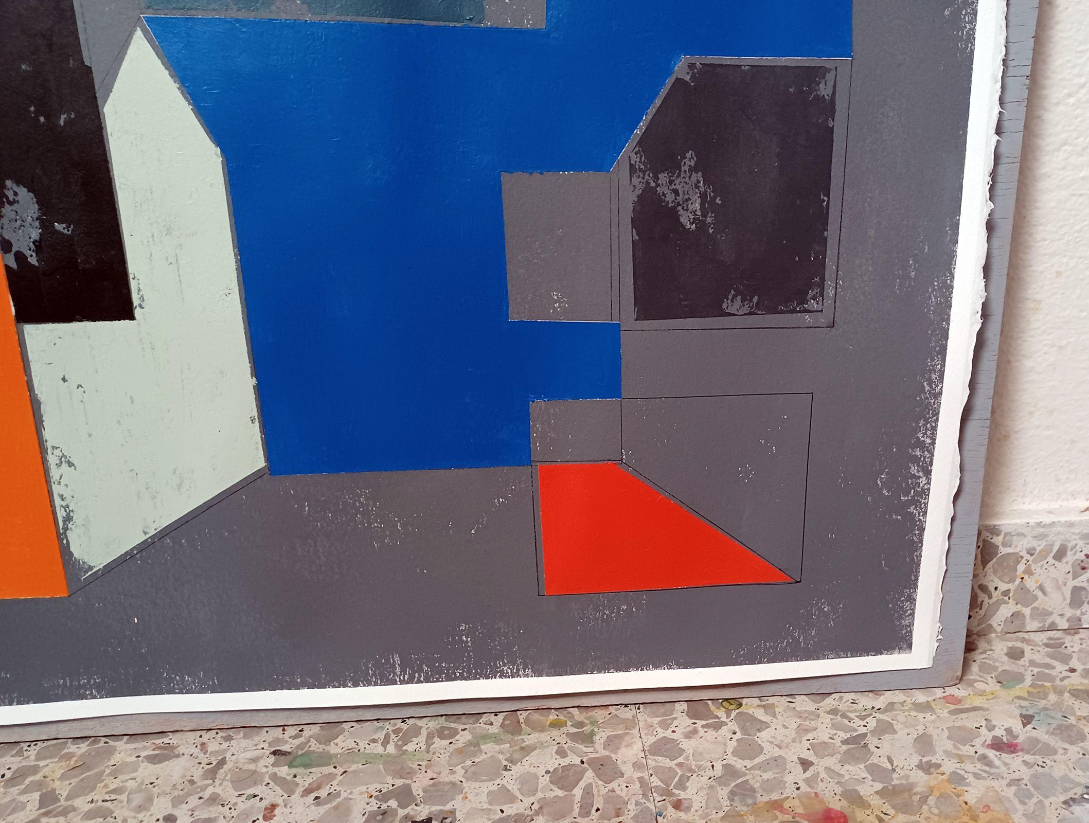 NG 32b, Malerei, Acryl auf Papier – Painting von Luis  Medina
