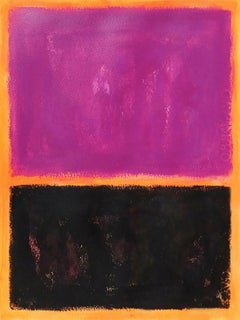 Purple and black, Painting, Acrylic on Paper