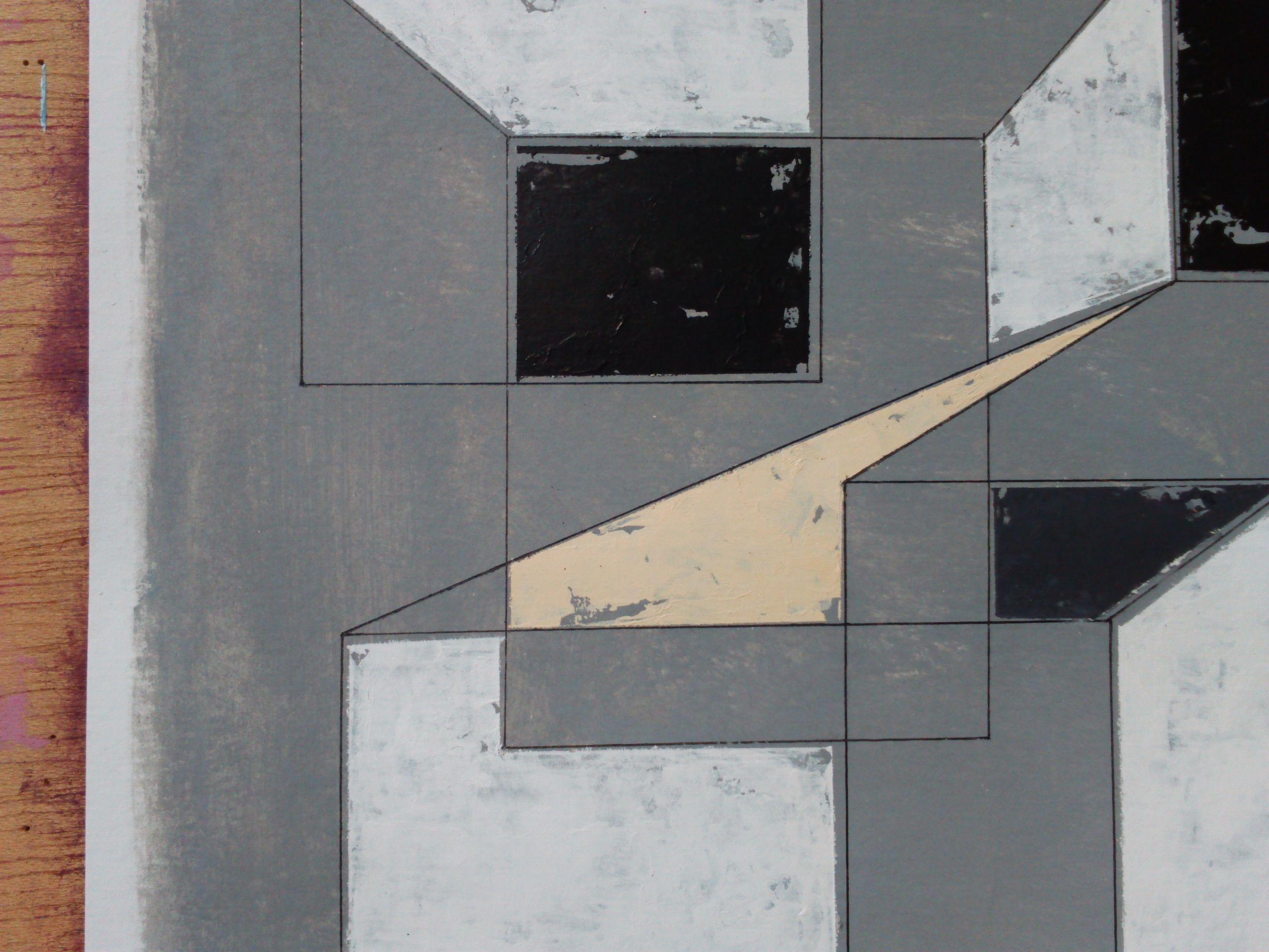 Una serie di spazi, geometrie mescolate a forme minimali in acrilico su carta. Senza cornice :: Pittura :: Contemporanea :: Questo pezzo è accompagnato da un certificato ufficiale di autenticità firmato dall'artista :: Pronto da appendere: No ::