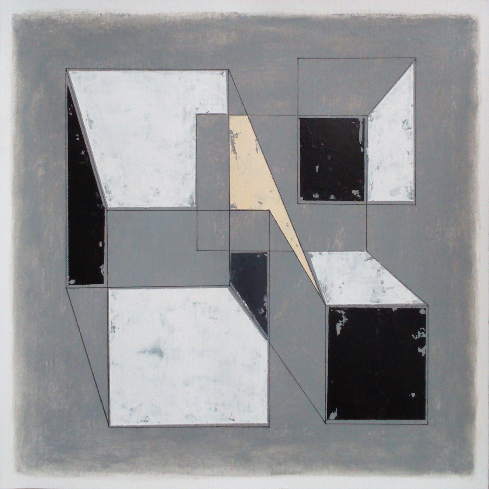 Abstract Painting di Luis  Medina - A Space 18a, Pittura, Acrilico su carta