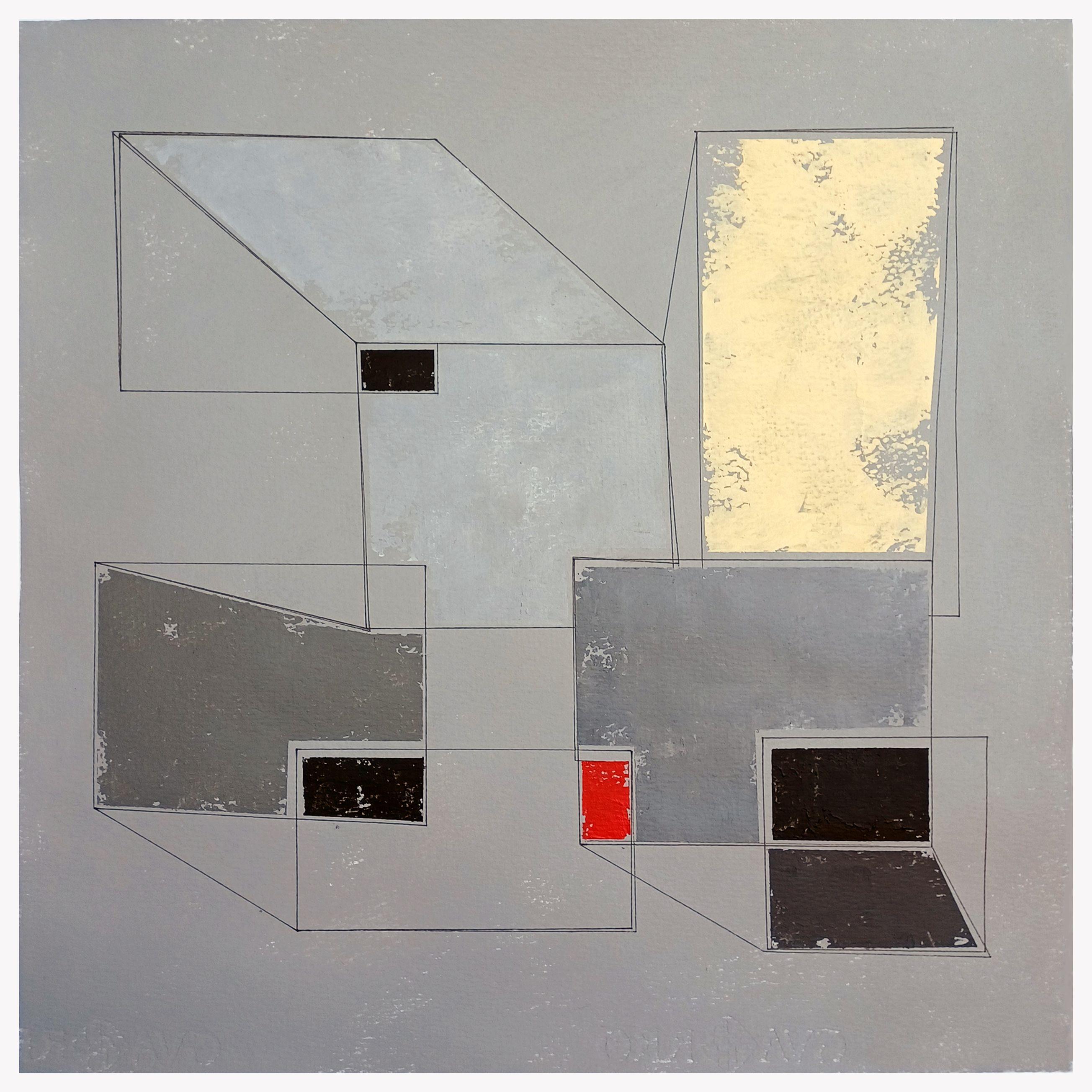 Space 27, Gemälde, Acryl auf Papier