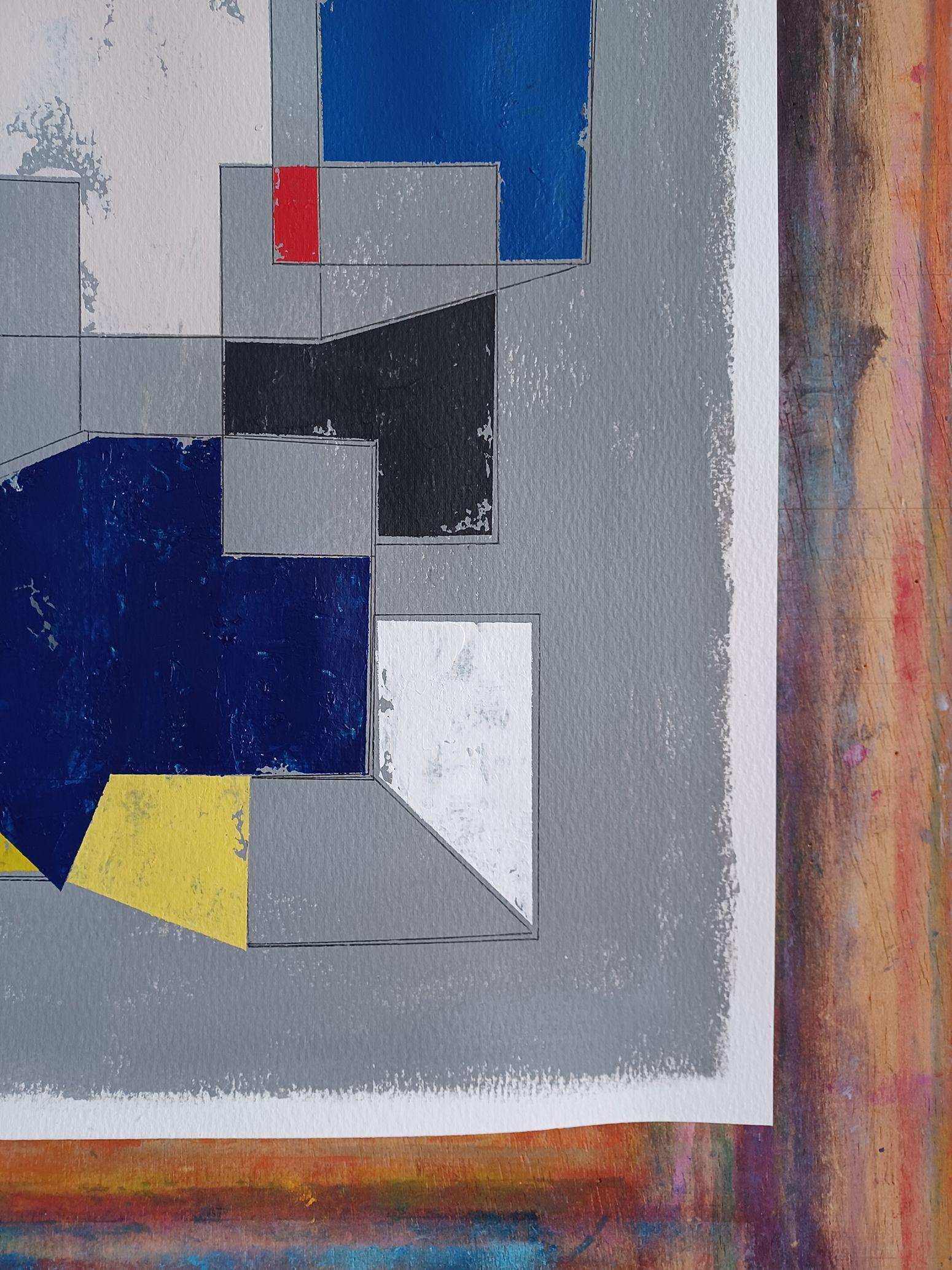 A Space 27c, Malerei, Acryl auf Papier – Painting von Luis  Medina