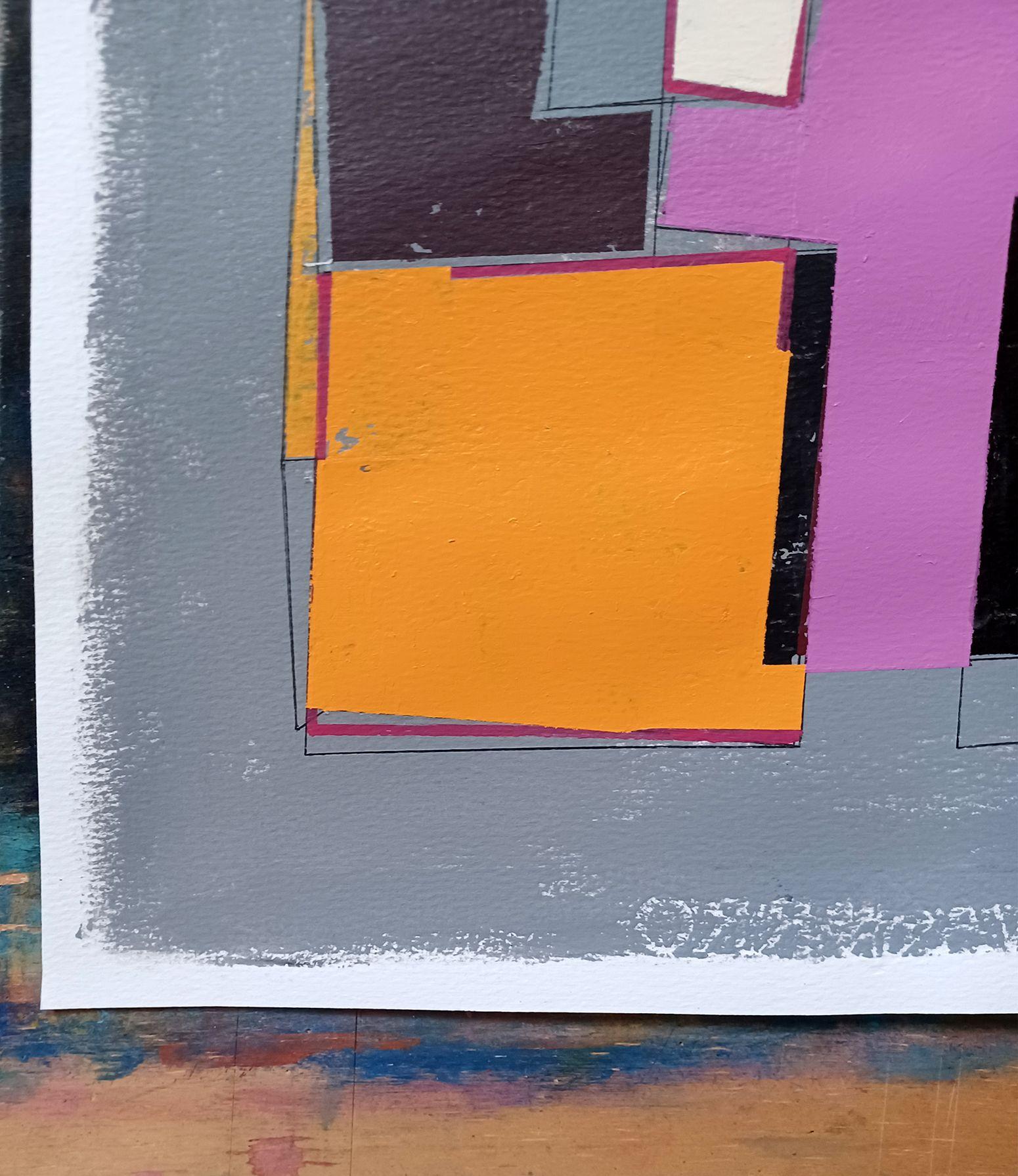 A Space 27e, Malerei, Acryl auf Papier – Painting von Luis  Medina