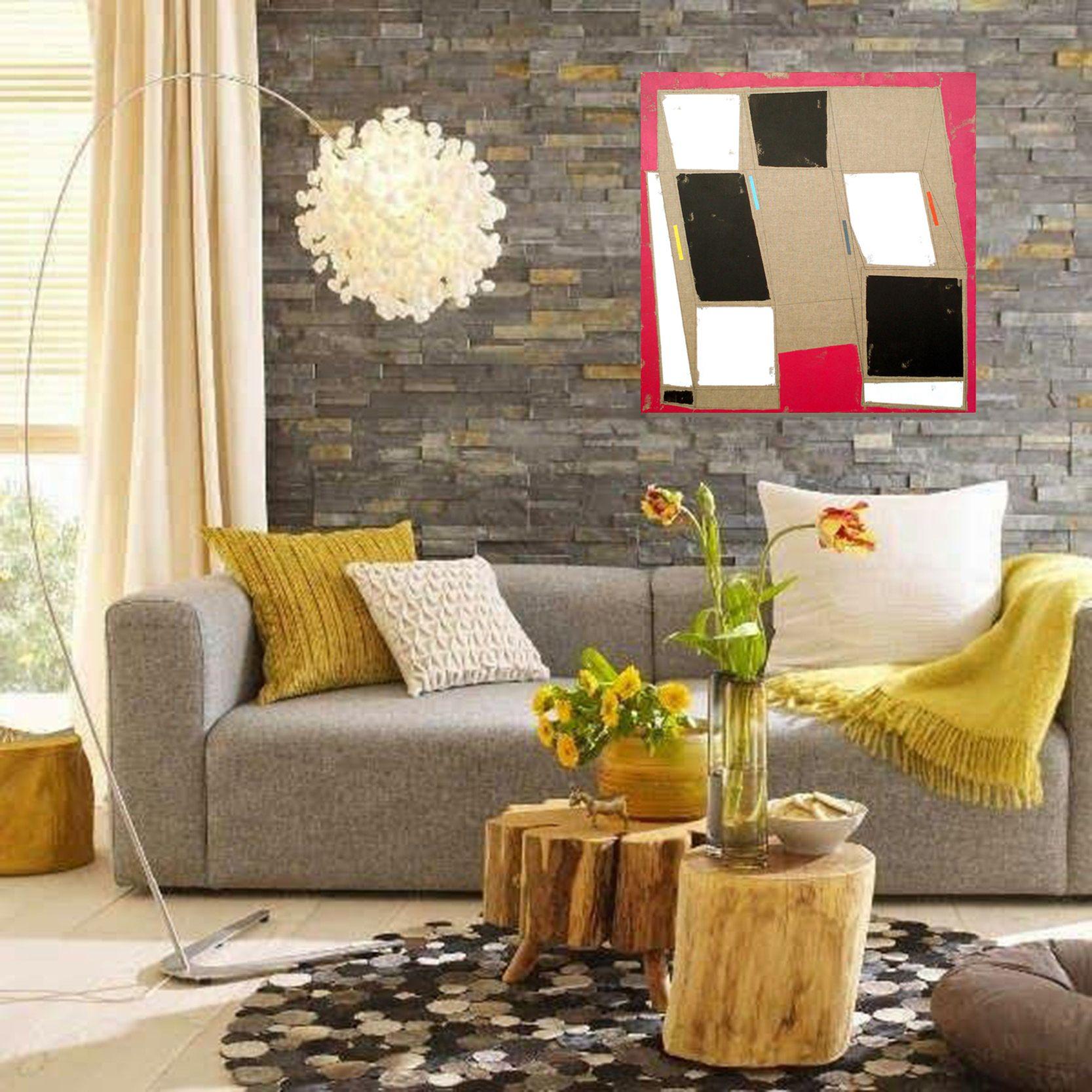 Komposition als Ergebnis der Kombination von Minimalformen und geometrischen Formen    Dieses Werk wurde in den Katalog zum 20-jährigen Bestehen der Galerie Ormolu (Spanien) aufgenommen, den ich Ihnen ebenfalls zusenden werde.    Hängefertig.  Keine