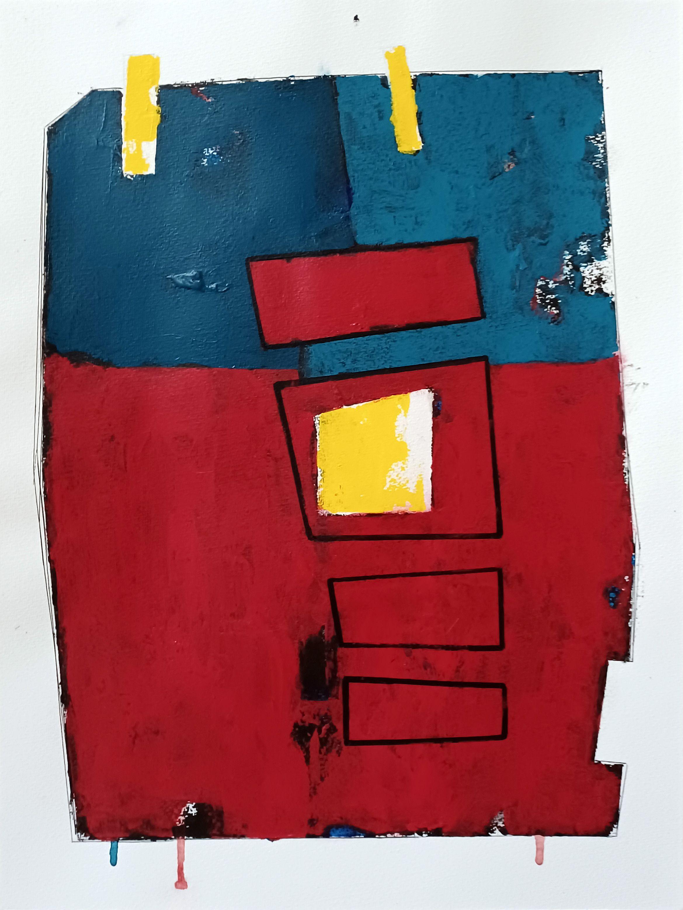 Luis Medina Abstract Painting - 5735B, Painting, Acrylic on Paper